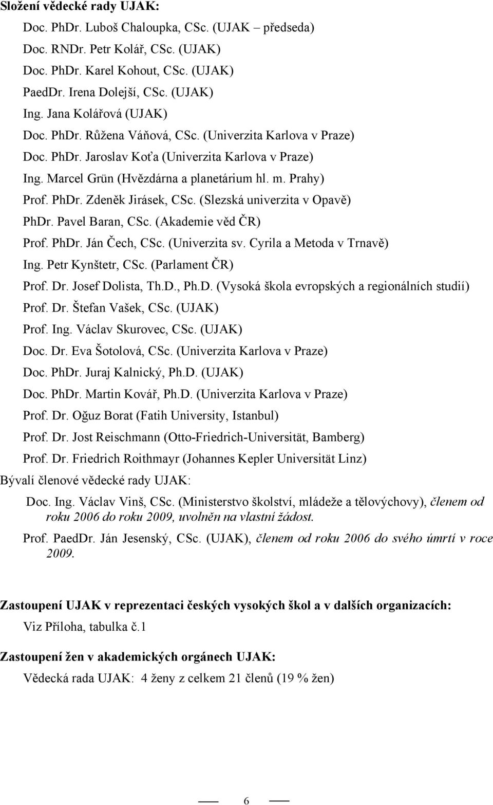 PhDr. Zdeněk Jirásek, CSc. (Slezská univerzita v Opavě) PhDr. Pavel Baran, CSc. (Akademie věd ČR) Prof. PhDr. Ján Čech, CSc. (Univerzita sv. Cyrila a Metoda v Trnavě) Ing. Petr Kynštetr, CSc.