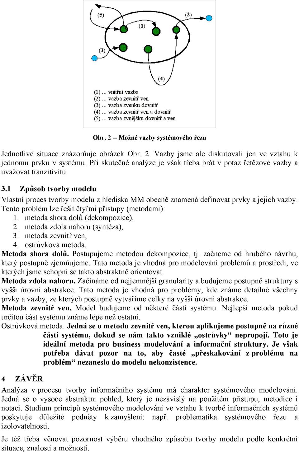 1 Způsob tvorby modelu Vlastní proces tvorby modelu z hlediska MM obecně znamená definovat prvky a jejich vazby. Tento problém lze řešit čtyřmi přístupy (metodami): 1.