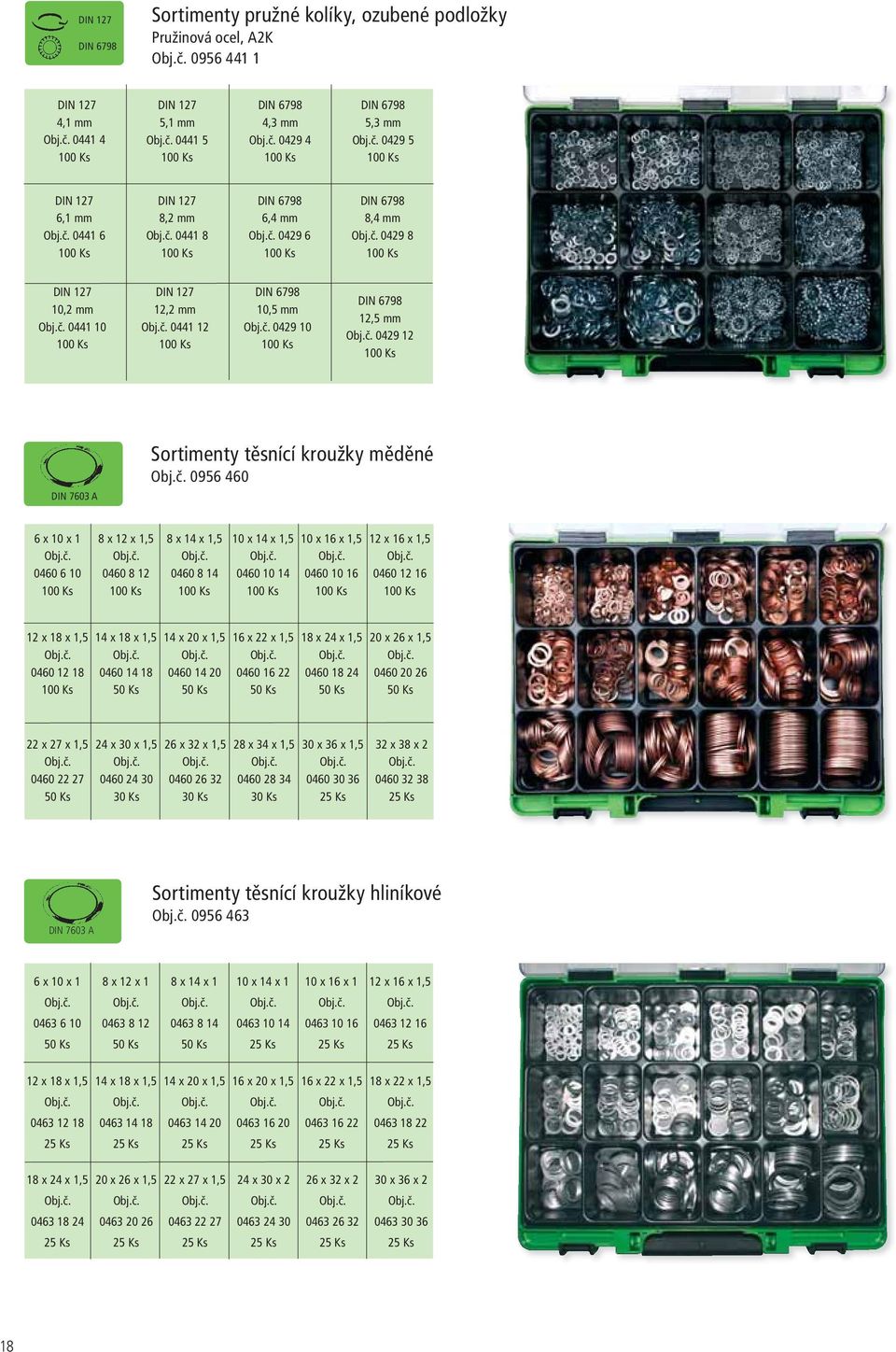 těsnící kroužky měděné 0956 460 6 x 10 x 1 0460 6 10 8 x 12 x 1,5 0460 8 12 8 x 14 x 1,5 0460 8 14 10 x 14 x 1,5 0460 10 14 10 x 16 x 1,5 0460 10 16 12 x 16 x 1,5 0460 12 16 12 x 18 x 1,5 0460 12 18