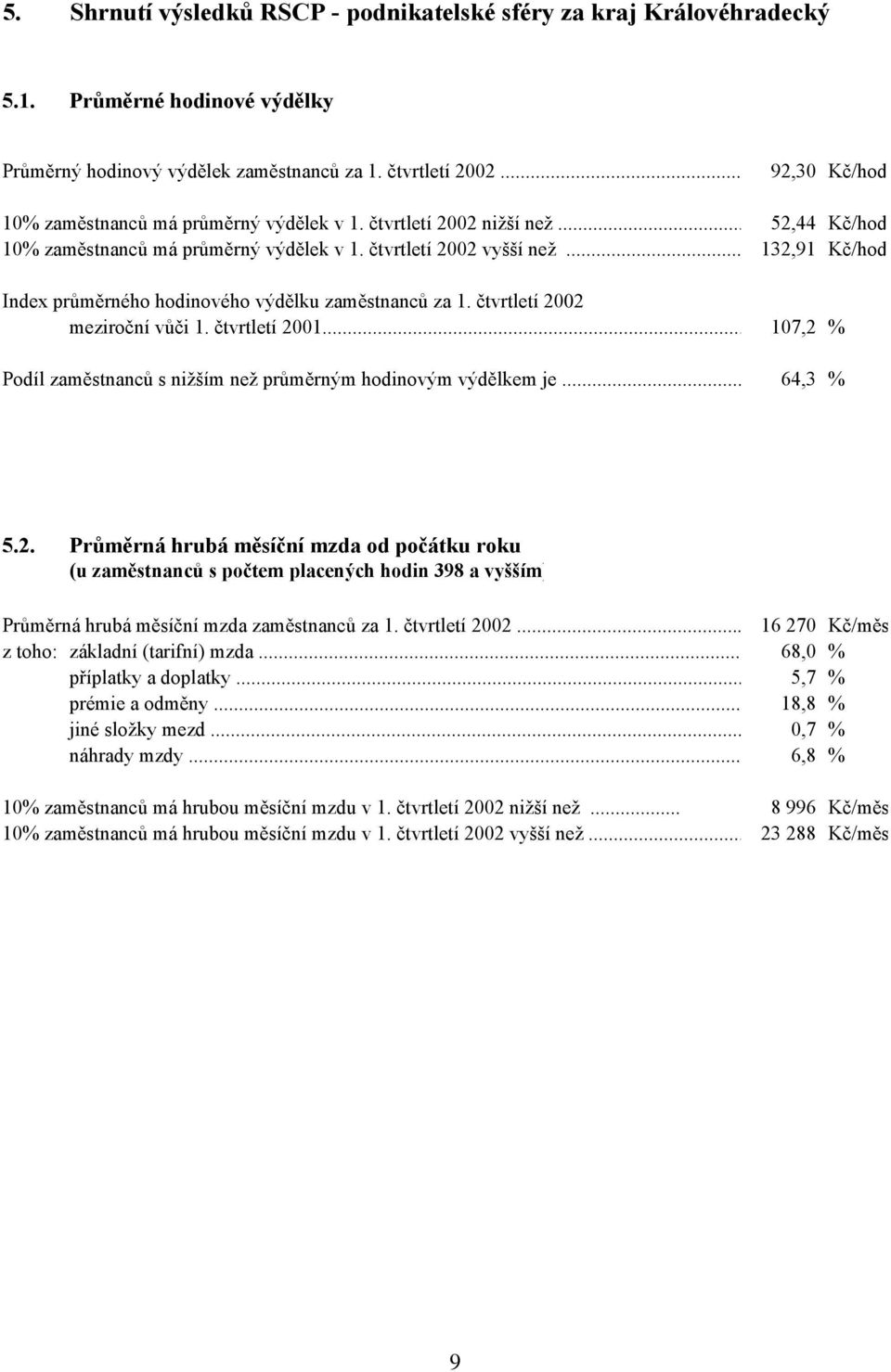 .. Podíl zaměstnanců s nižším než průměrným hodinovým výdělkem je... 92,