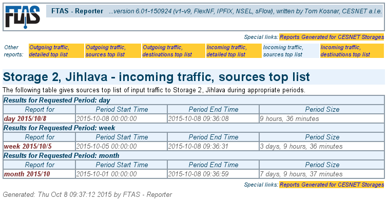 Monitoring IP provozu na bázi toků FTAS 3.