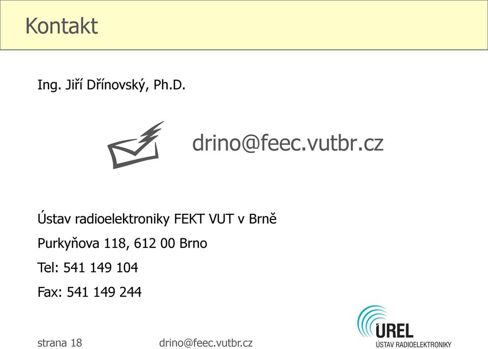 cz Ústav radioelektroniky FEKT VUT v Brně