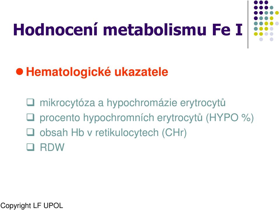 erytrocytů procento hypochromních