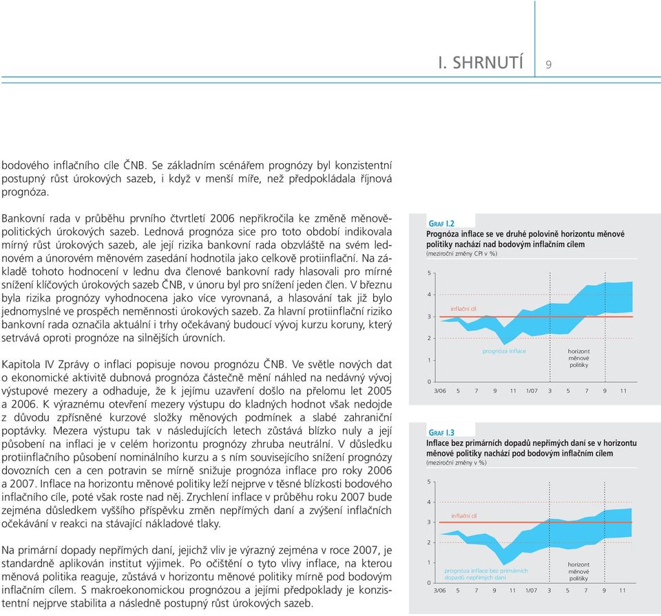 Lednová prognóza sice pro toto období indikovala mírný růst úrokových sazeb, ale její rizika bankovní rada obzvláště na svém lednovém a únorovém měnovém zasedání hodnotila jako celkově protiinflační.