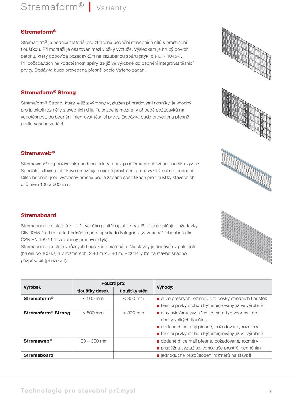 Dodávka bude provedena přesně podle Vašeho zadání. Stremaform Strong Stremaform Strong, který je již z výrobny vyztužen příhradovými nosníky, je vhodný pro jakékoli rozměry stavebních dílů.