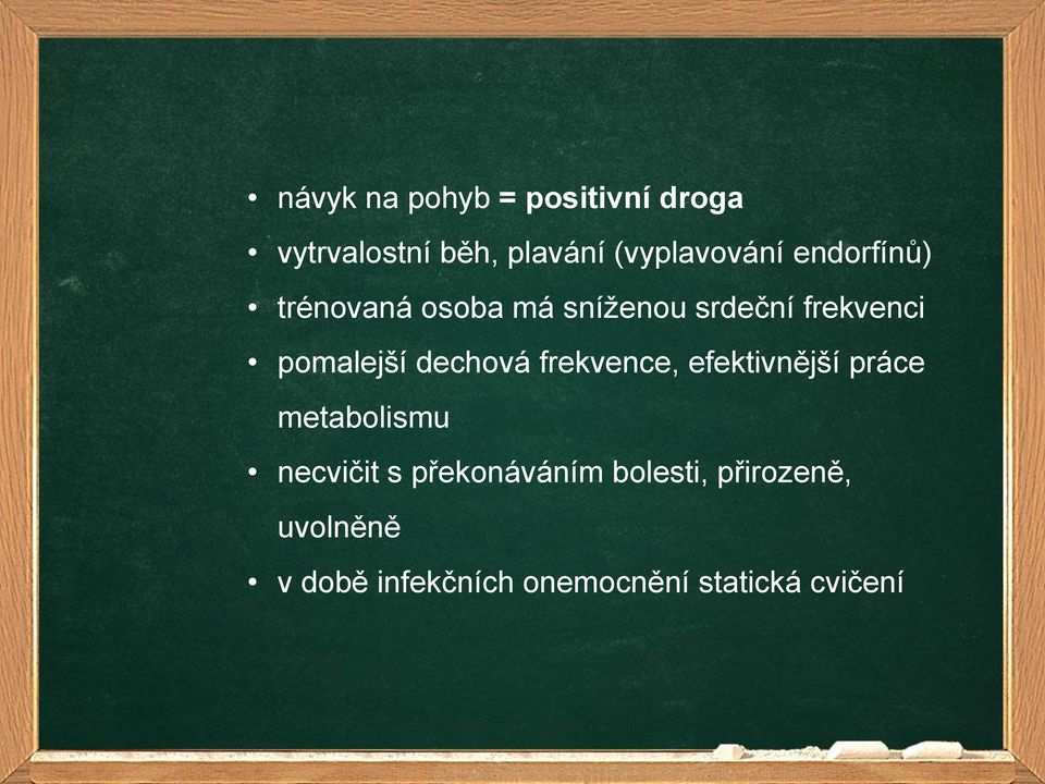 dechová frekvence, efektivnější práce metabolismu necvičit s