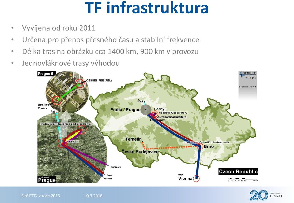 frekvence Délka tras na obrázku cca 1400