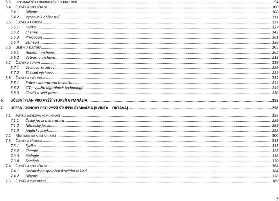 .. 229 5.8 ČLOVĚK A SVĚT PRÁCE... 244 5.8.1 Práce s laboratorní technikou... 244 5.8.2 ICT využití digitálních technologií... 249 5.8.3 Člověk a svět práce... 250 6.