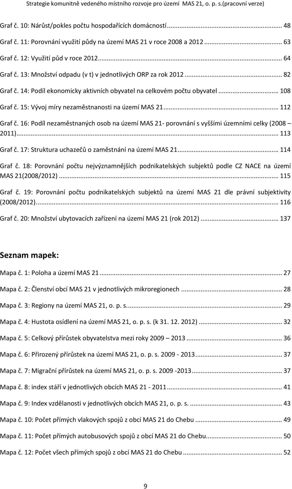 .. 112 Graf č. 16: Podíl nezaměstnaných osob na území MAS 21- porovnání s vyššími územními celky (2008 2011)... 113 Graf č. 17: Struktura uchazečů o zaměstnání na území MAS 21... 114 Graf č.