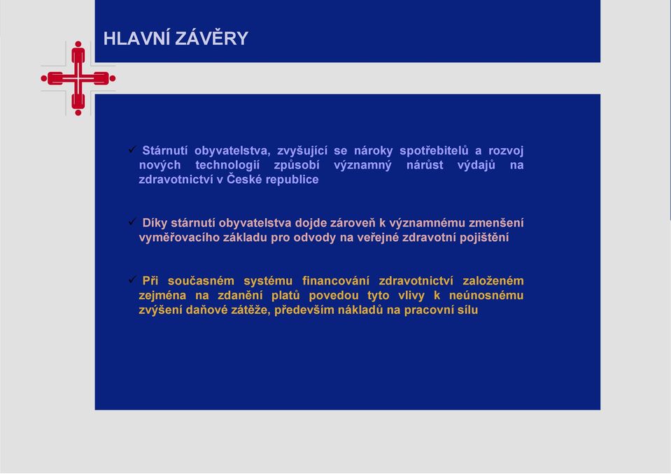 vyměřovacího základu pro odvody na veřejné zdravotní pojištění Při současném systému financování zdravotnictví