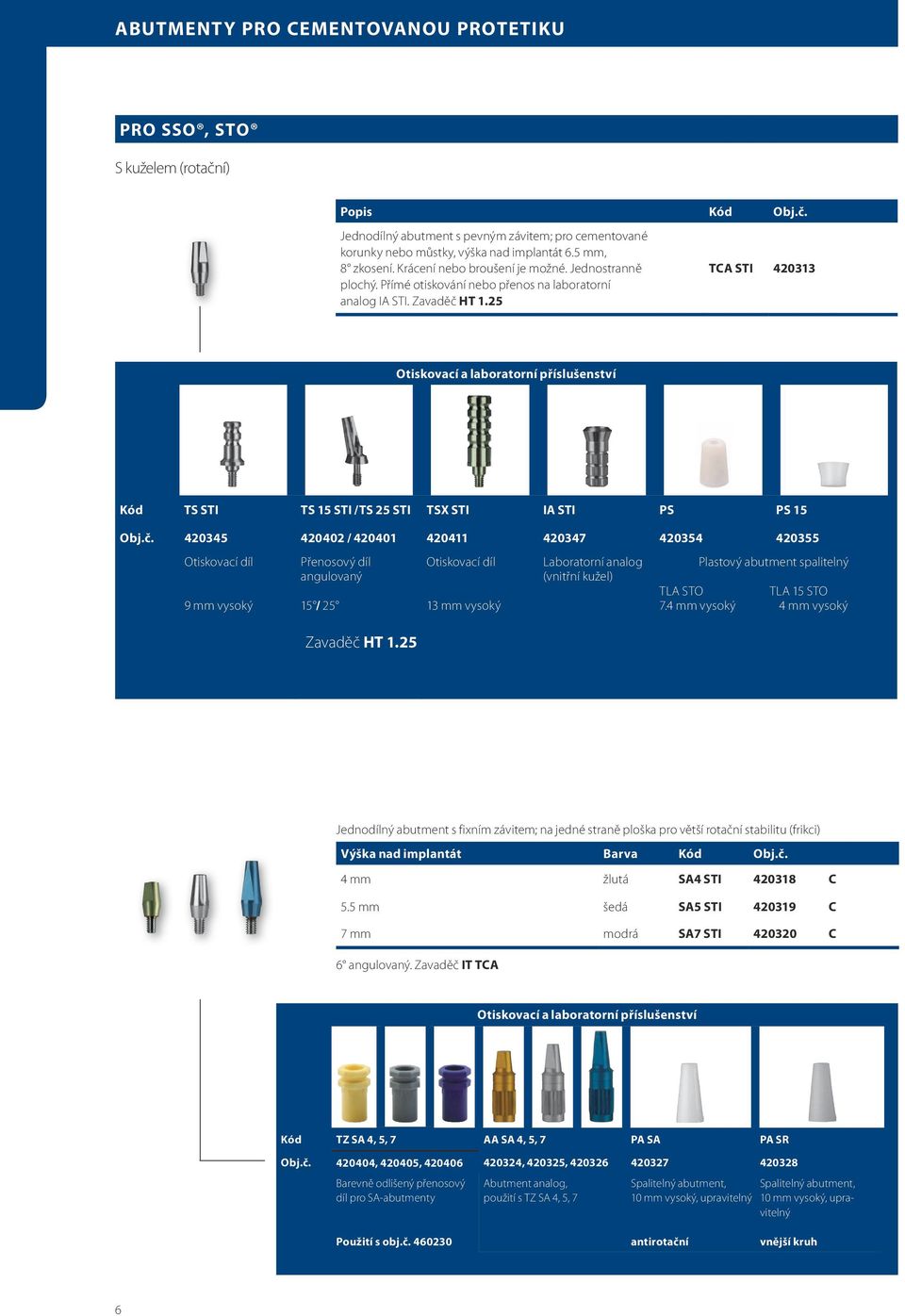 25 TCA STI 420313 Kód TS STI TS 15 STI /TS 25 STI TSX STI IA STI PS PS 15 Obj.č.