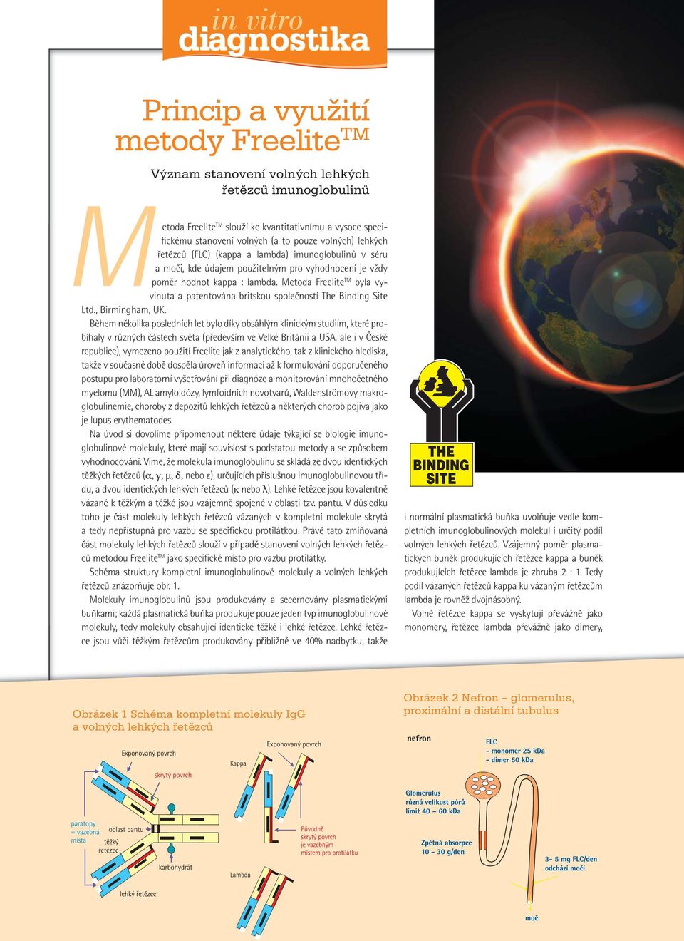 Metoda Freelite TM byla vyvinuta a patentována britskou společností The Binding Site Ltd., Birmingham, UK.