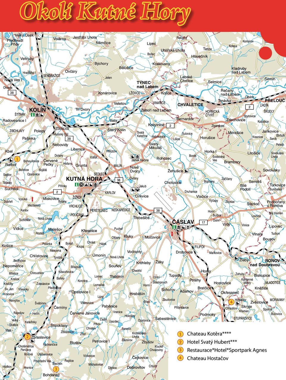 Konárovice KOLÍN ŠTÍTARY Polepy Starý Kolín Svatá Kateřina Hluboký Důl 38 Libenice Kbel Hlízov Dolany Bohouňovice Červené Pečky KAŇK Hořany Bořetice Bojiště Opatovice Grunta MALÍN KUTNÁ HORA Těšinky