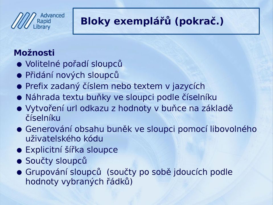 Náhrada textu buňky ve sloupci podle číselníku Vytvoření url odkazu z hodnoty v buňce na základě