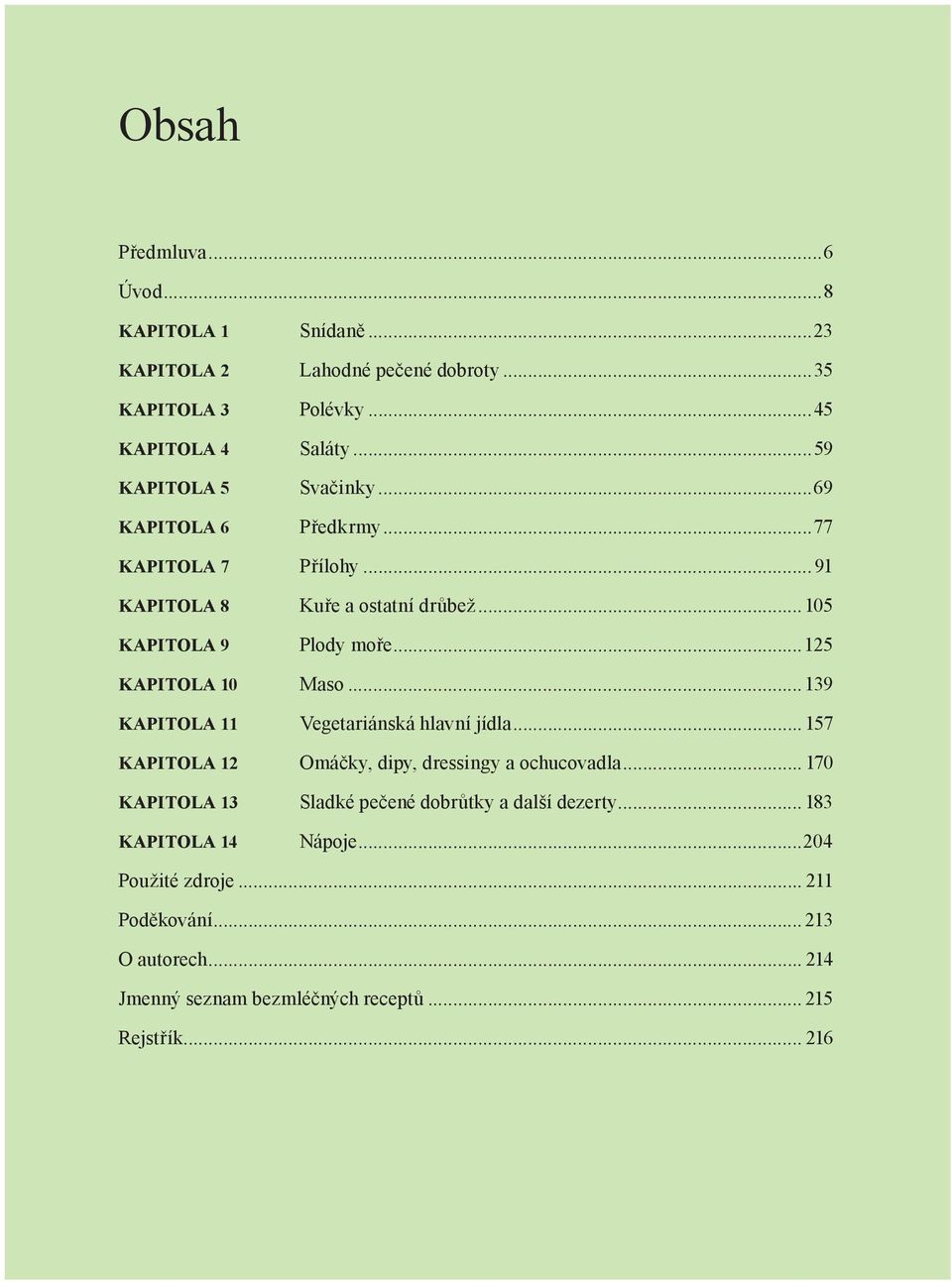 ..125 KAPITOLA 10 Maso...139 KAPITOLA 11 Vegetariánská hlavní jídla...157 KAPITOLA 12 Omáčky, dipy, dressingy a ochucovadla.