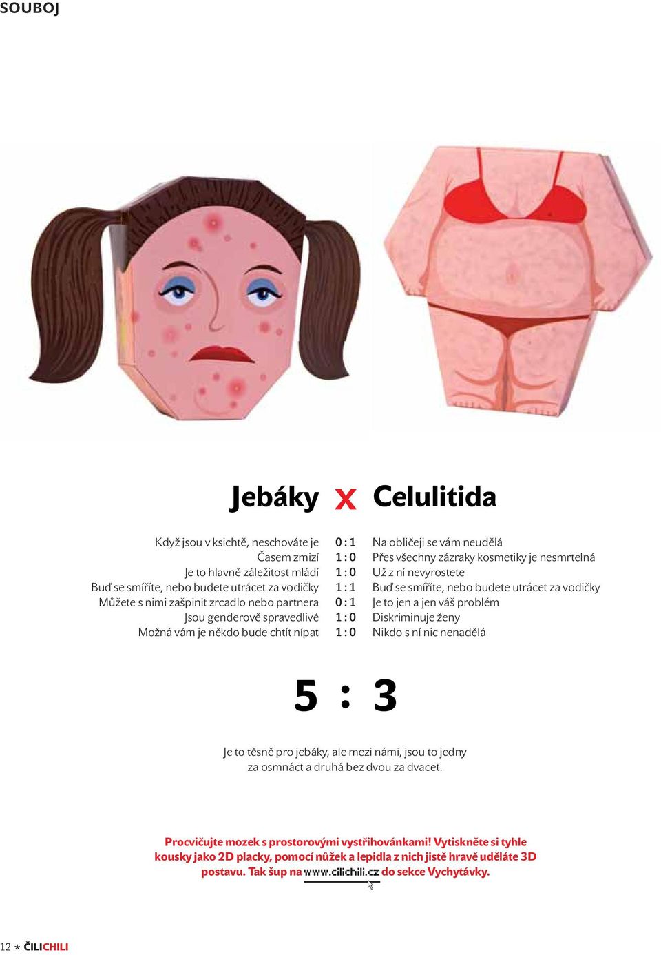 se smíříte, nebo budete utrácet za vodičky Je to jen a jen váš problém Diskriminuje ženy Nikdo s ní nic nenadělá 5 : 3 Je to těsně pro jebáky, ale mezi námi, jsou to jedny za osmnáct a druhá bez dvou