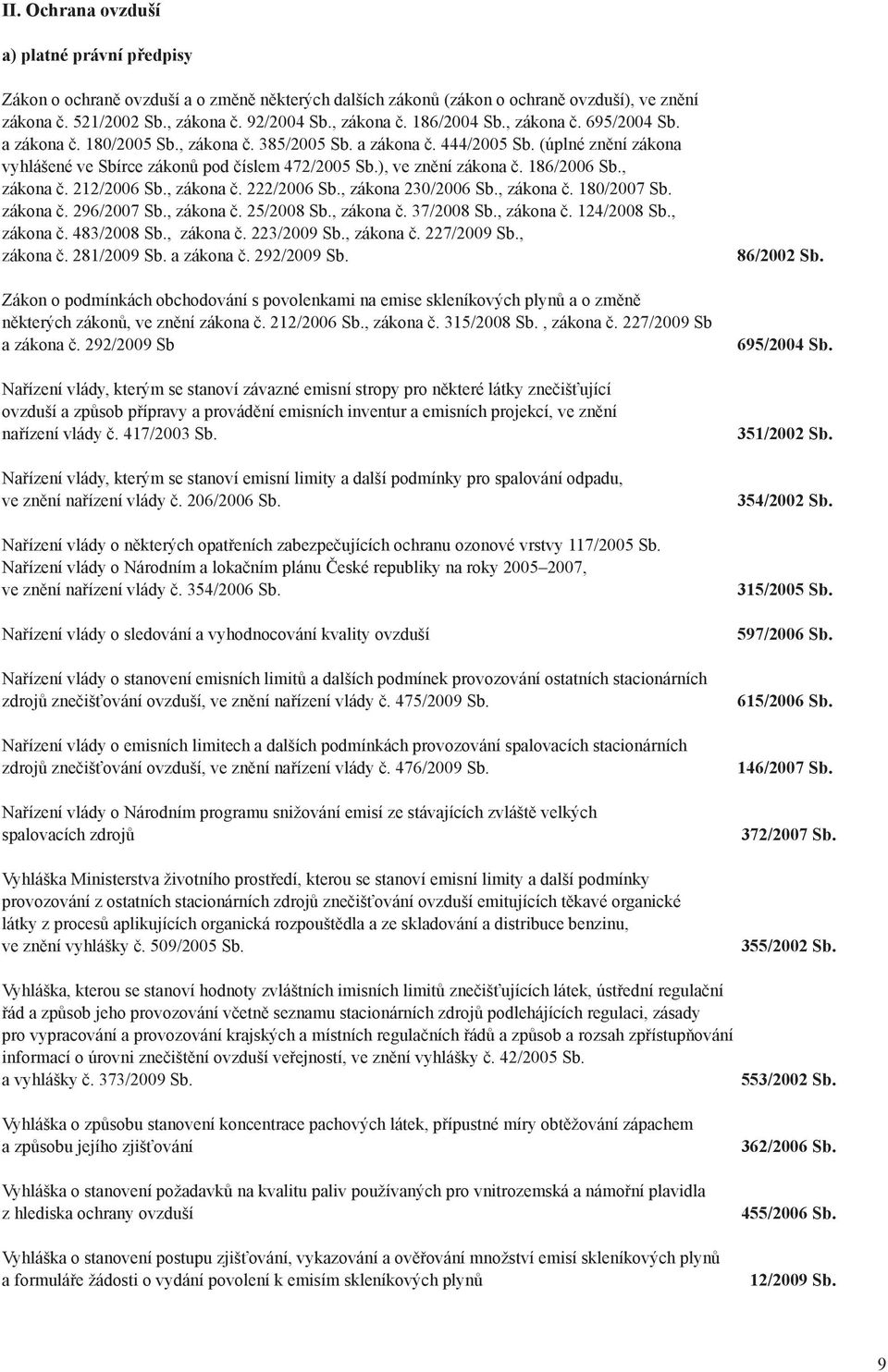 186/2006 Sb., zákona č. 212/2006 Sb., zákona č. 222/2006 Sb., zákona 230/2006 Sb., zákona č. 180/2007 Sb. zákona č. 296/2007 Sb., zákona č. 25/2008 Sb., zákona č. 37/2008 Sb., zákona č. 124/2008 Sb.