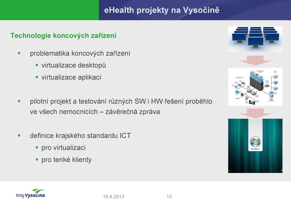 testování různých SW i HW řešení proběhlo ve všech nemocnicích