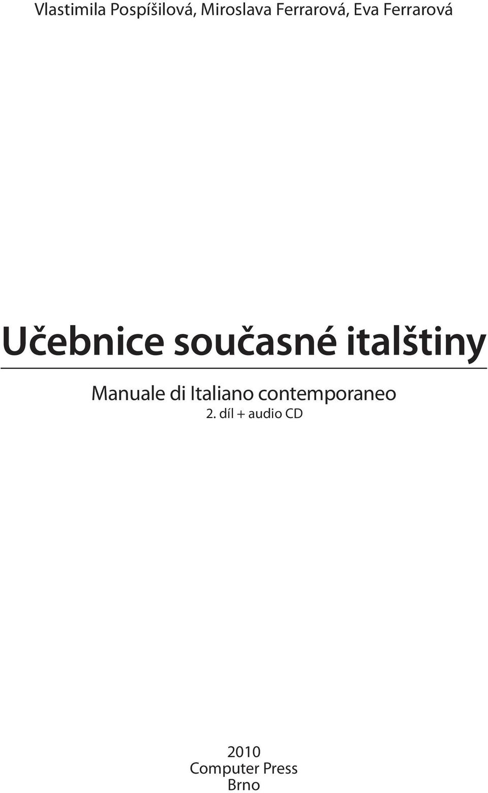 současné italštiny Manuale di Italiano