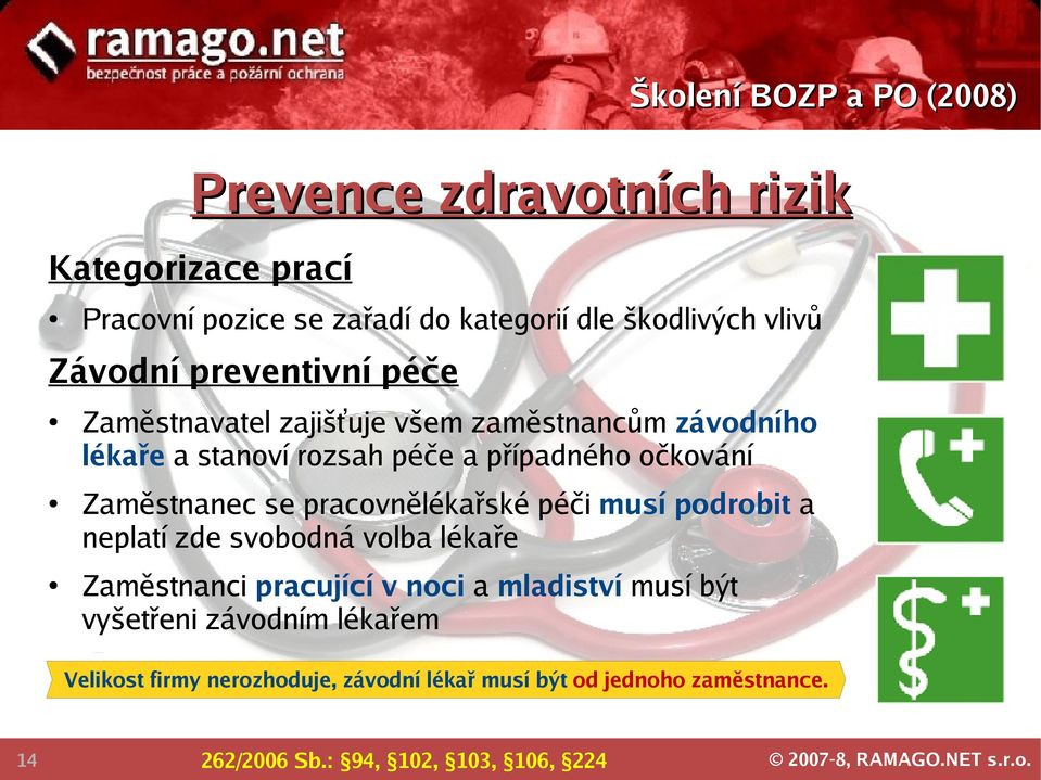 pracovnělékařské péči musí podrobit a neplatí zde svobodná volba lékaře Zaměstnanci pracující v noci a mladiství musí být