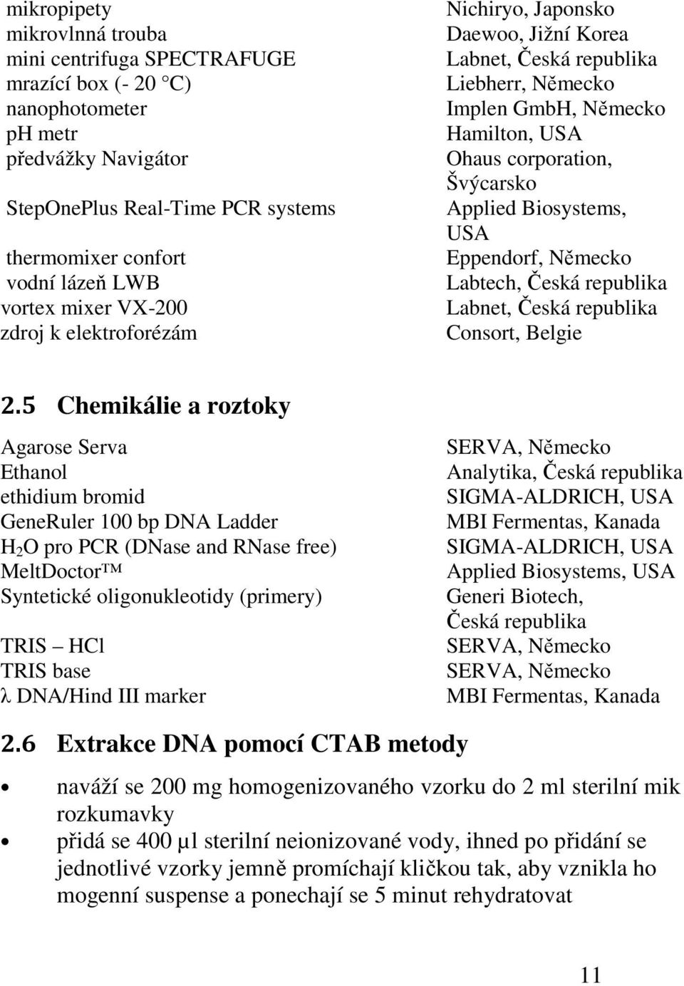 Biosystems, USA Eppendorf, Německo Labtech, Česká republika Labnet, Česká republika Consort, Belgie 2.