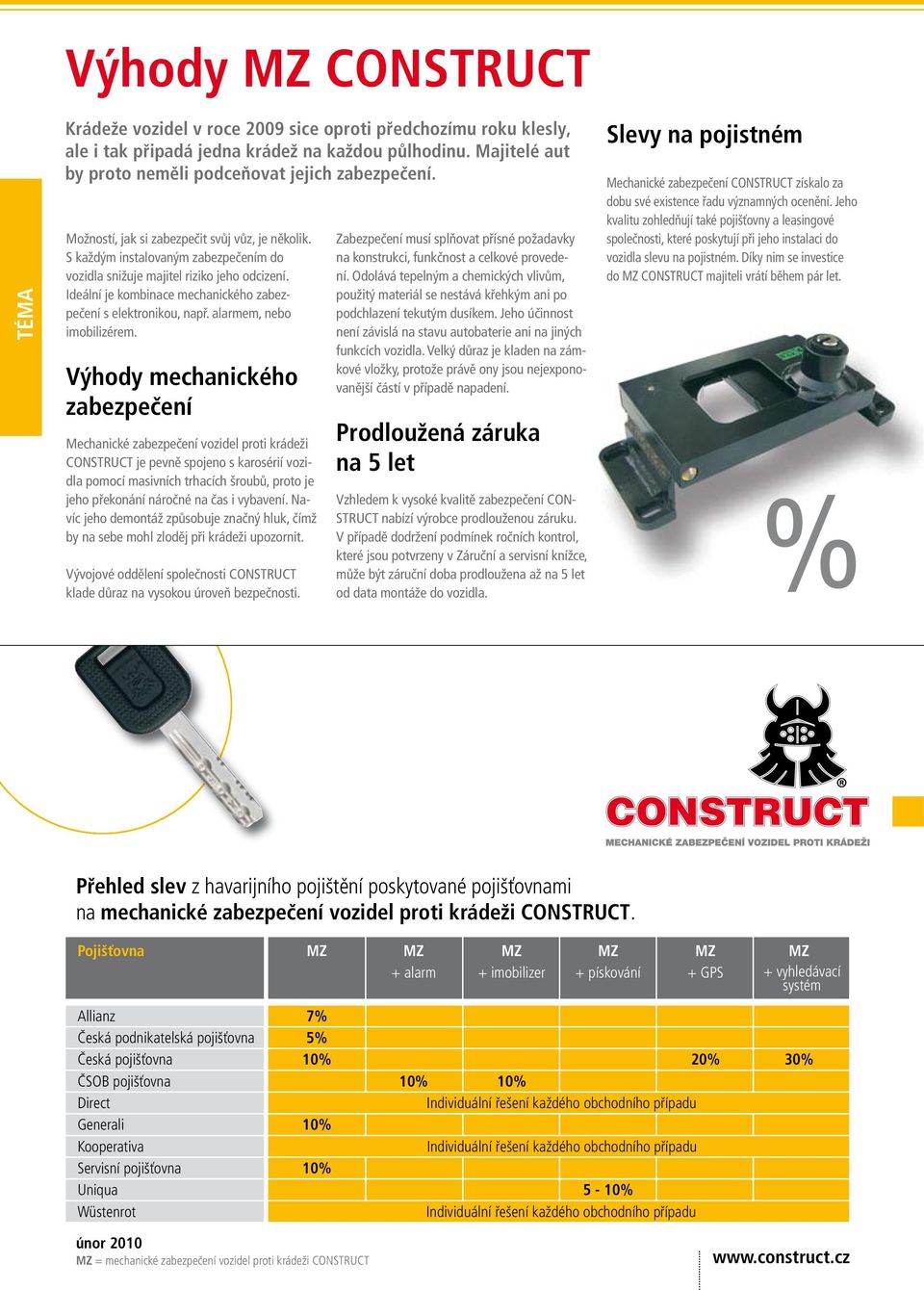 Ideální je kombinace mechanického zabezpečení s elektronikou, např. alarmem, nebo imobilizérem.