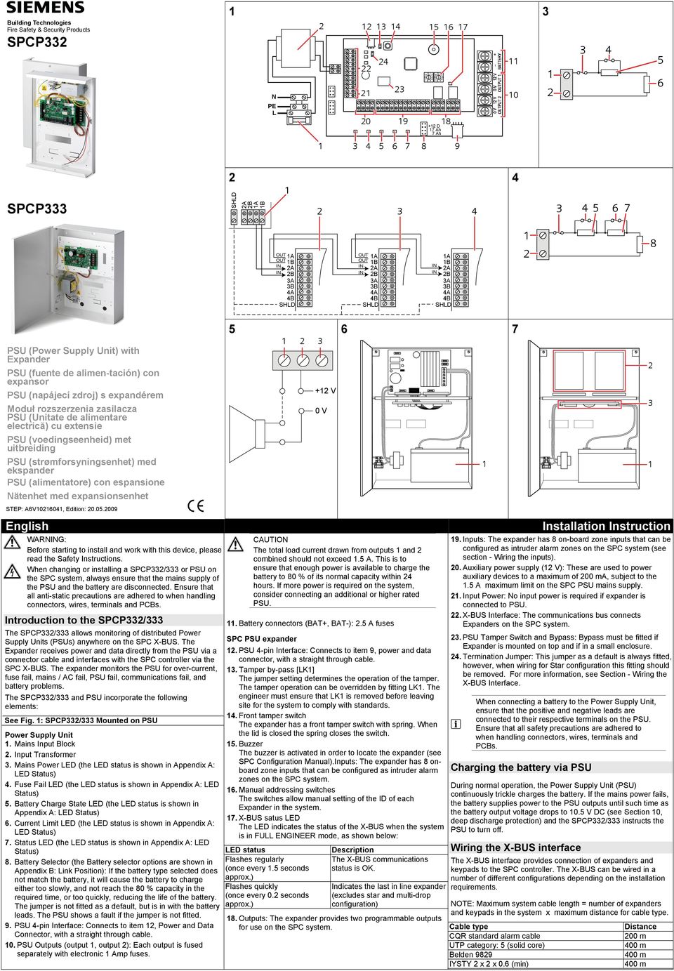 met uitbreiding PSU (strømforsyningsenhet) med ekspander PSU (alimentatore) con espansione Nätenhet med expansionsenhet STEP: AV00