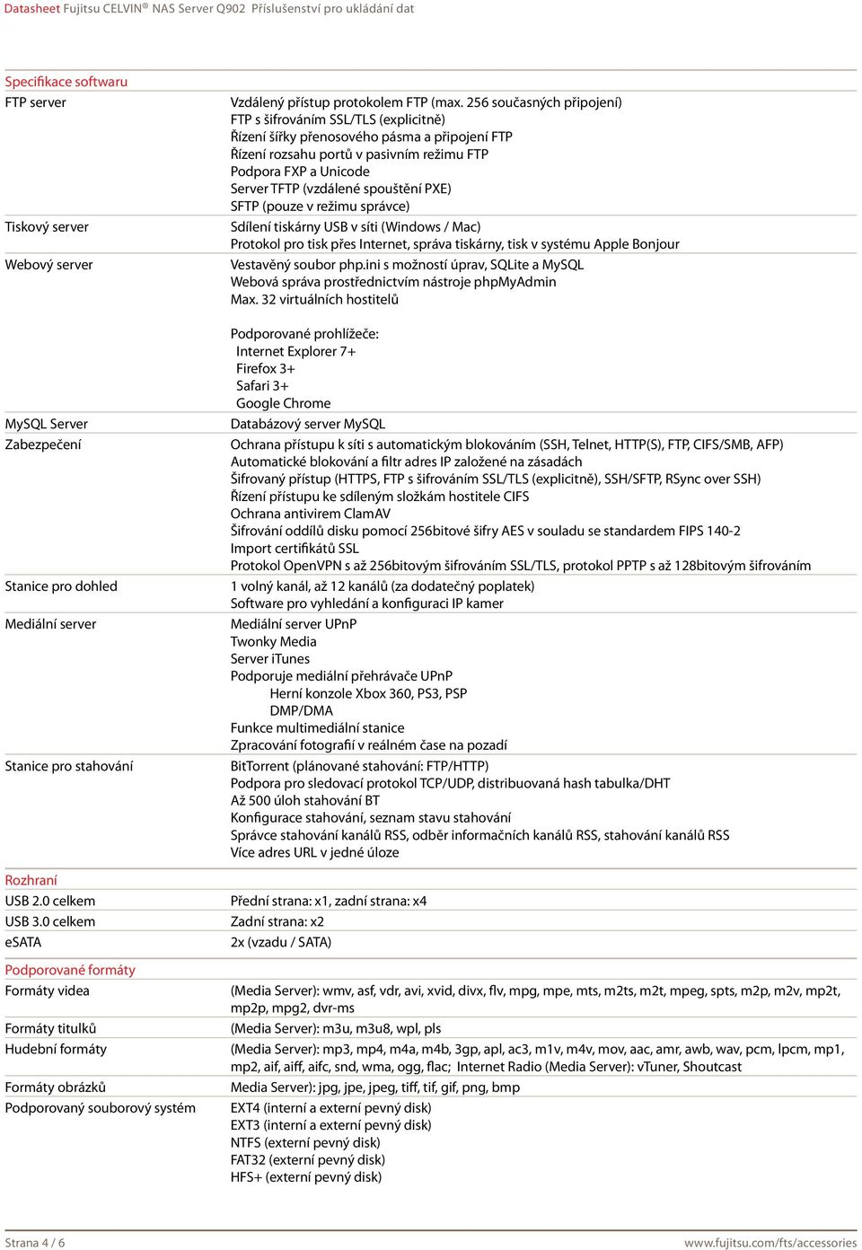 256 současných připojení) FTP s šifrováním SSL/TLS (explicitně) Řízení šířky přenosového pásma a připojení FTP Řízení rozsahu portů v pasivním režimu FTP Podpora FXP a Unicode Server TFTP (vzdálené