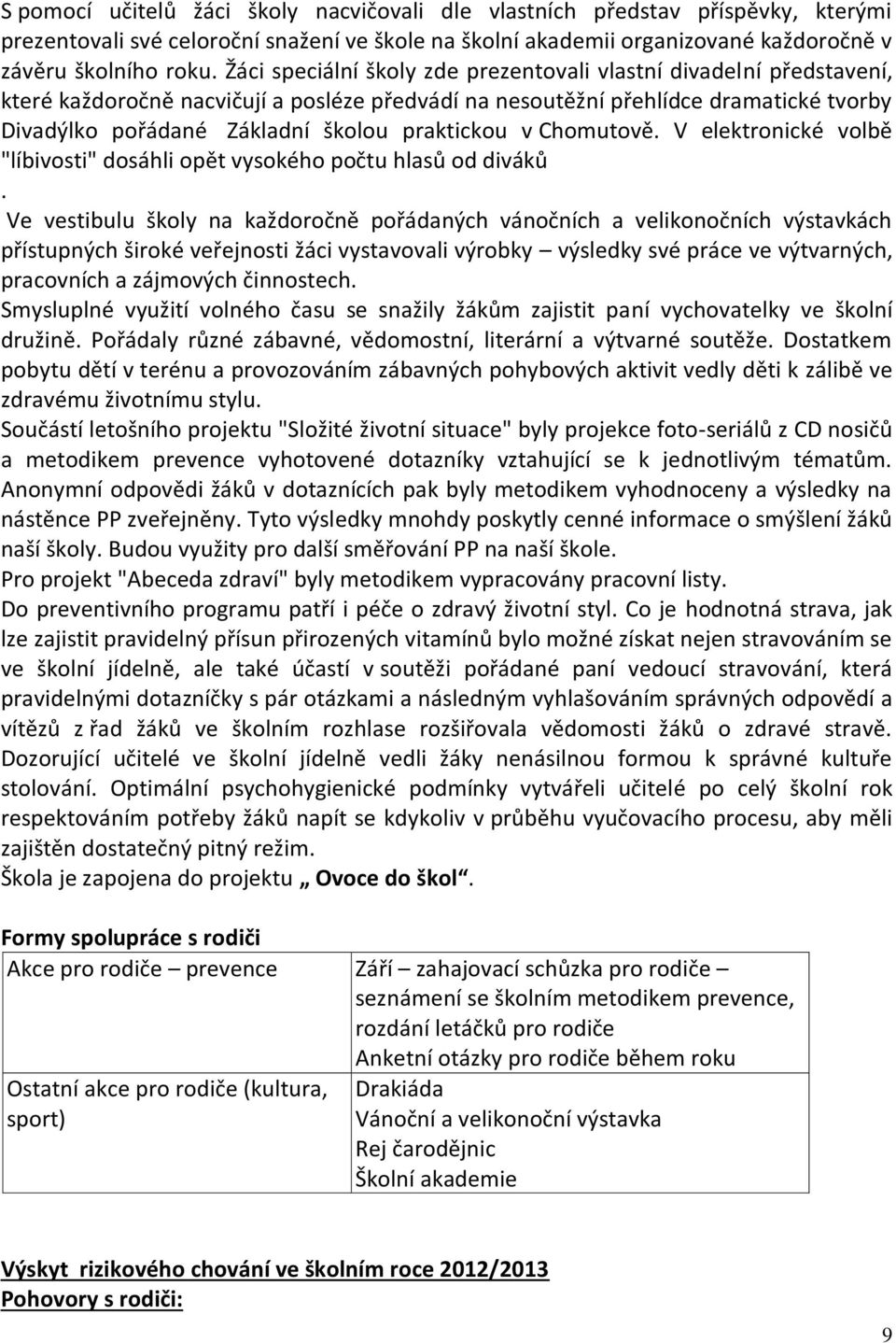 praktickou v Chomutově. V elektronické volbě "líbivosti" dosáhli opět vysokého počtu hlasů od diváků.