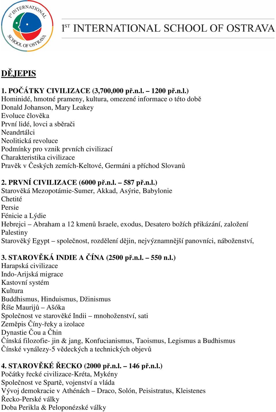 ) Hominidé, hmotné prameny, kultura, omezené informace o této době Donald Johanson, Mary Leakey Evoluce člověka První lidé, lovci a sběrači Neandrtálci Neolitická revoluce Podmínky pro vznik prvních