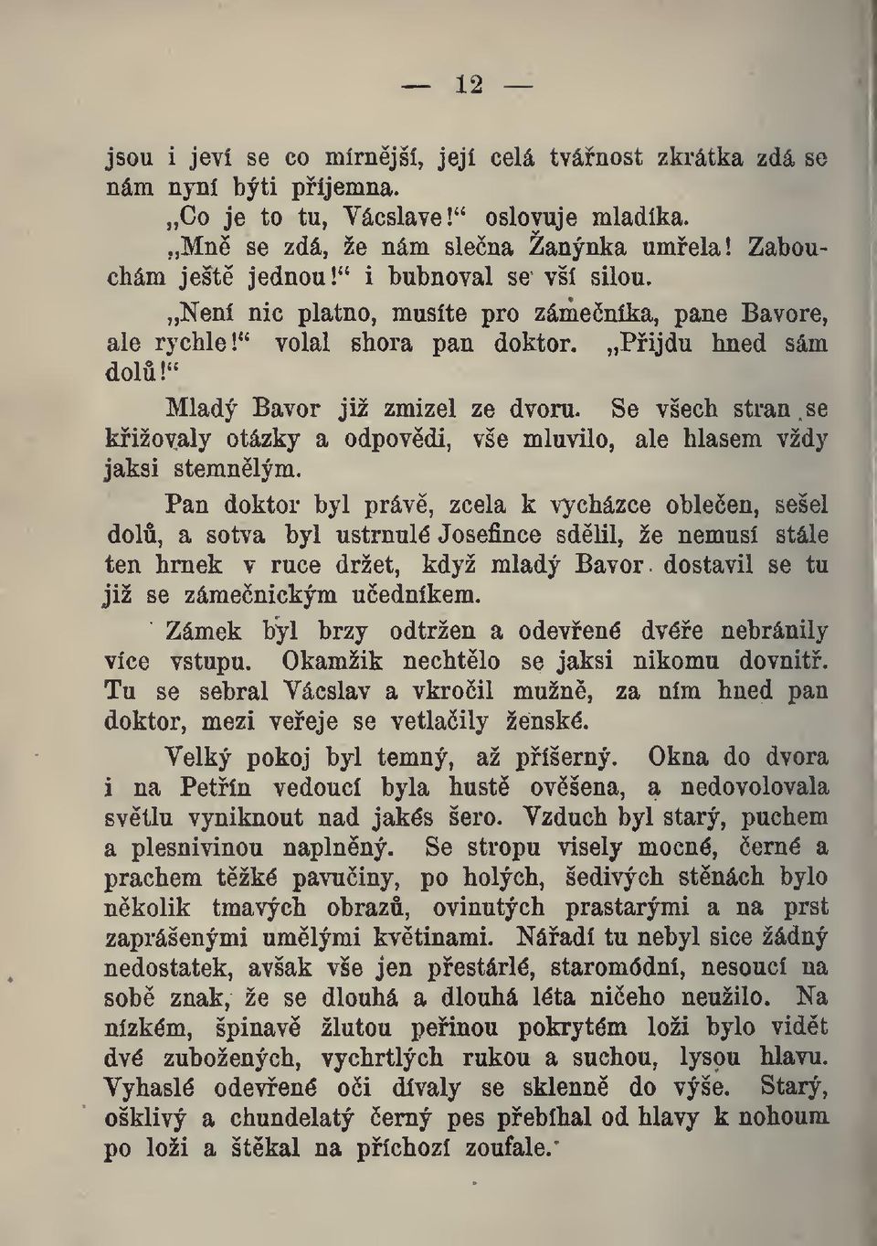 Se všech stran se kižovaly otázky a odpovdi, vše mluvilo, ale hlasem vždy jaksi stemnlým.