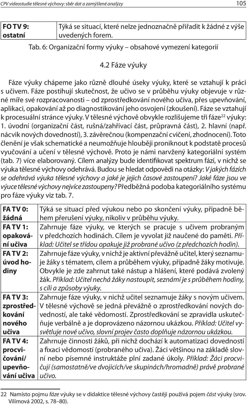 Fáze postihují skutečnost, že učivo se v průběhu výuky objevuje v různé míře své rozpracovanosti od zprostředkování nového učiva, přes upevňování, aplikaci, opakování až po diagnostikování jeho