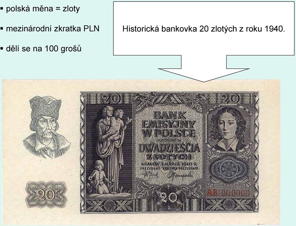 Historická bankovka 20