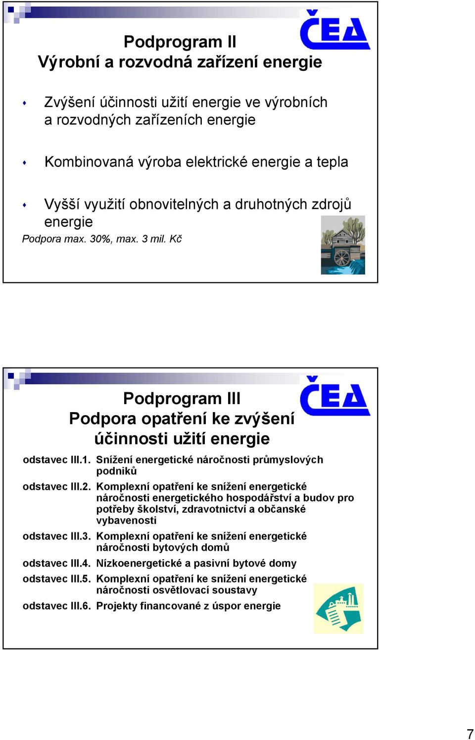 Snížení energetické náročnosti průmyslových podniků odstavec III.2.