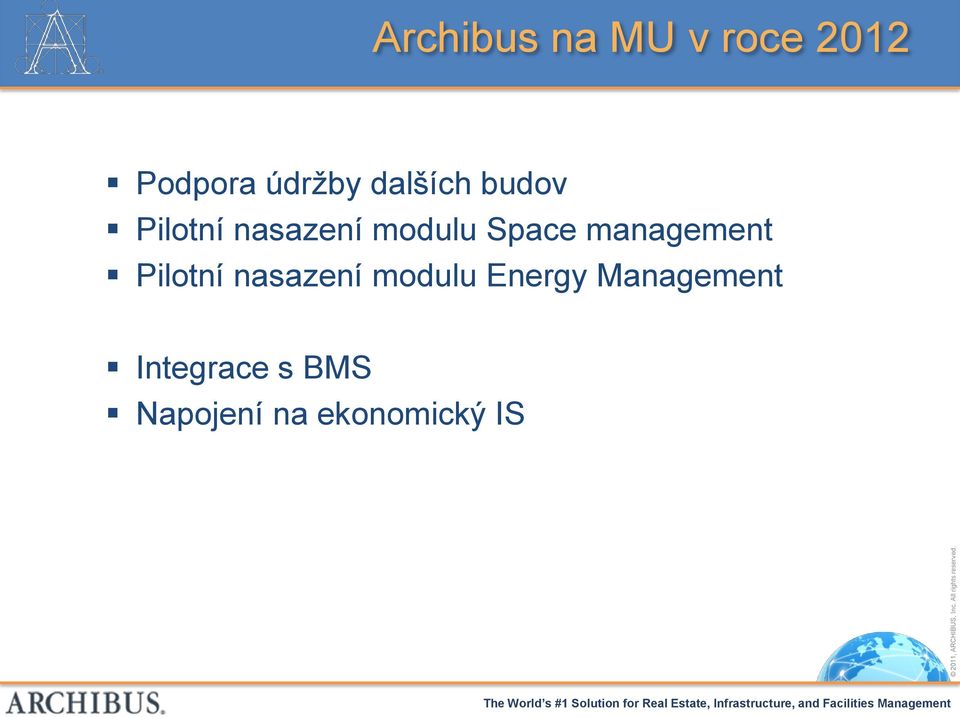 management Pilotní nasazení modulu Energy