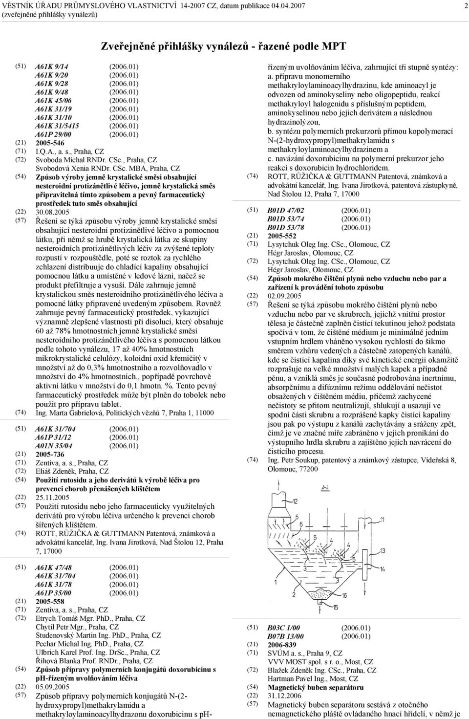 , Praha, CZ Svobodová Xenia RNDr. CSc.