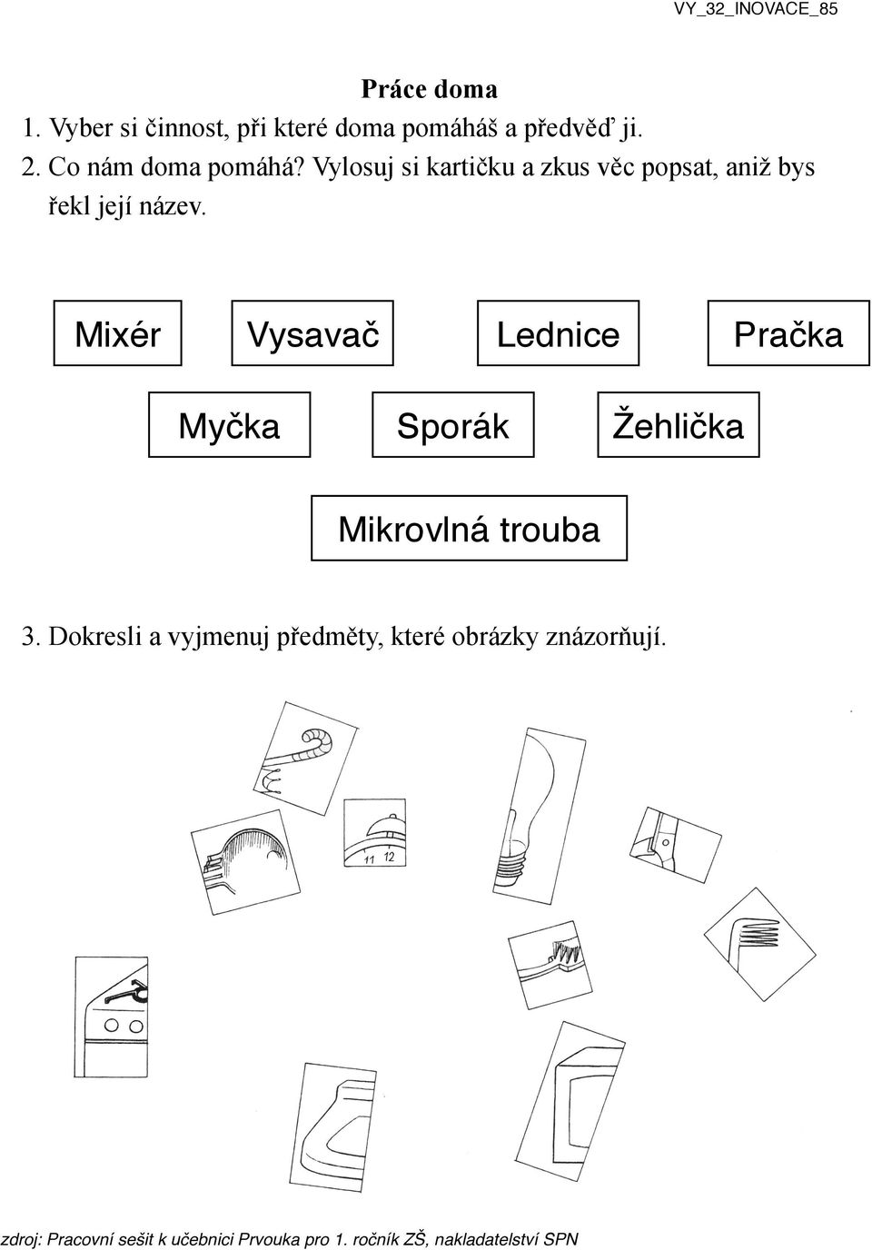 Mixér Vysavač Lednice Pračka Myčka Sporák Žehlička Mikrovlná trouba 3.