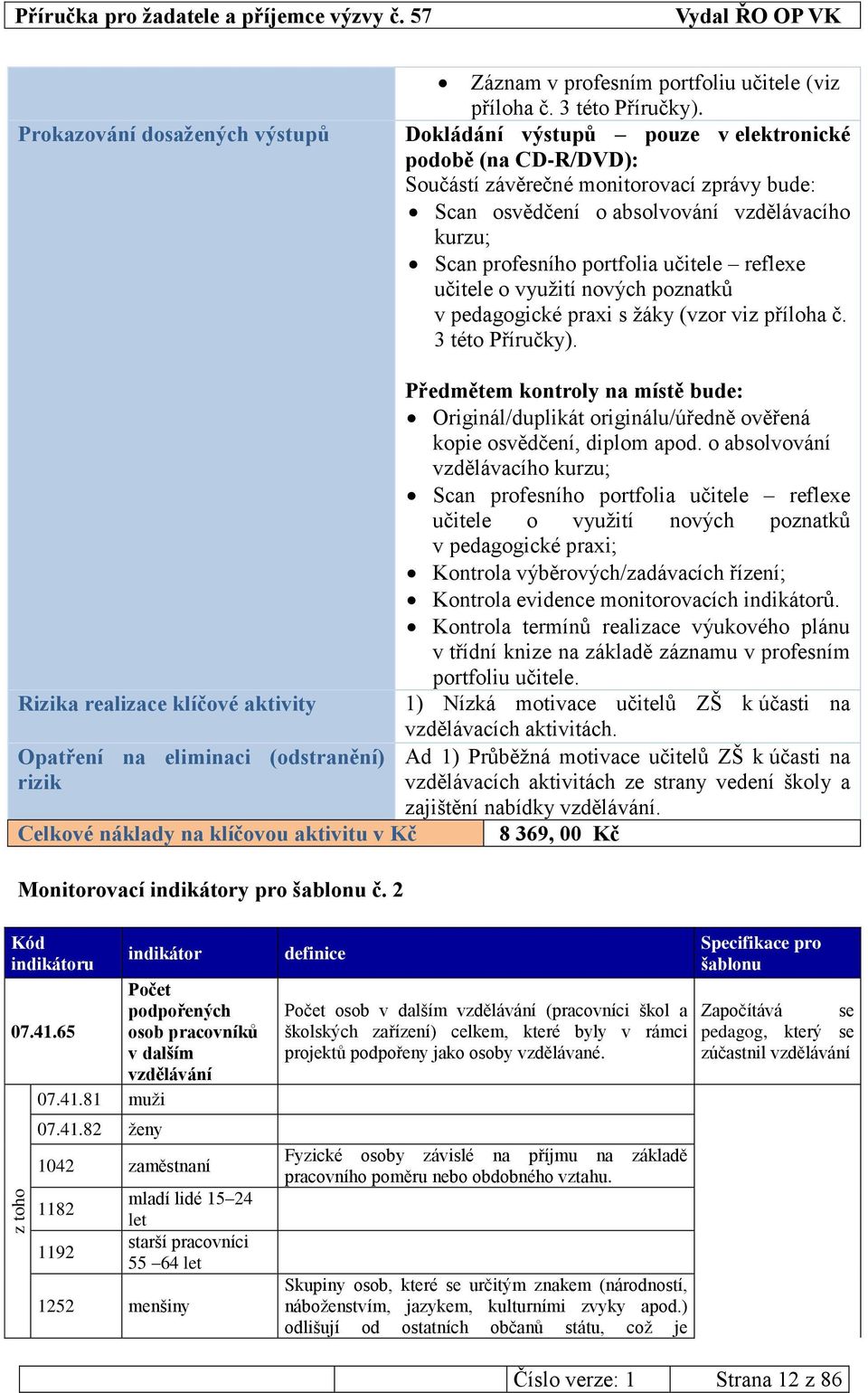 učitele o využití nových poznatků v pedagogické praxi s žáky (vzor viz příloha č. 3 této Příručky).