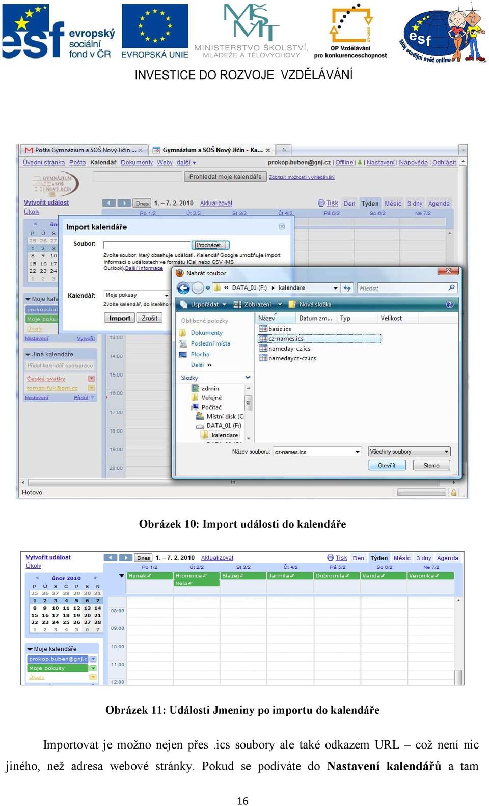 ics soubory ale také odkazem URL což není nic jiného, než