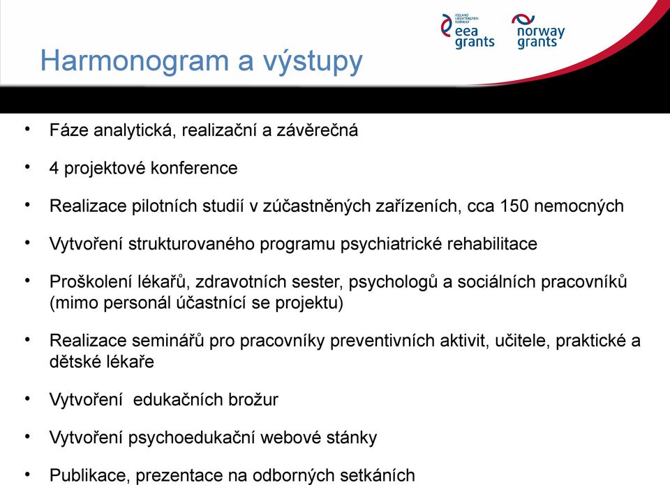 psychologů a sociálních pracovníků (mimo personál účastnící se projektu) Realizace seminářů pro pracovníky preventivních aktivit,