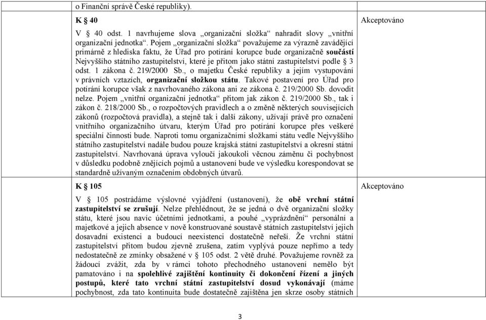 státní zastupitelství podle 3 odst. 1 zákona č. 219/2000 Sb., o majetku České republiky a jejím vystupování v právních vztazích, organizační složkou státu.