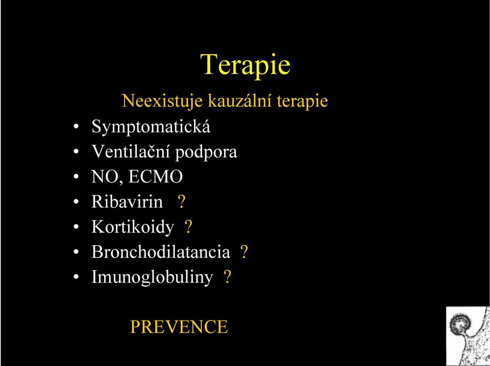 NO, ECMO Ribavirin? Kortikoidy?