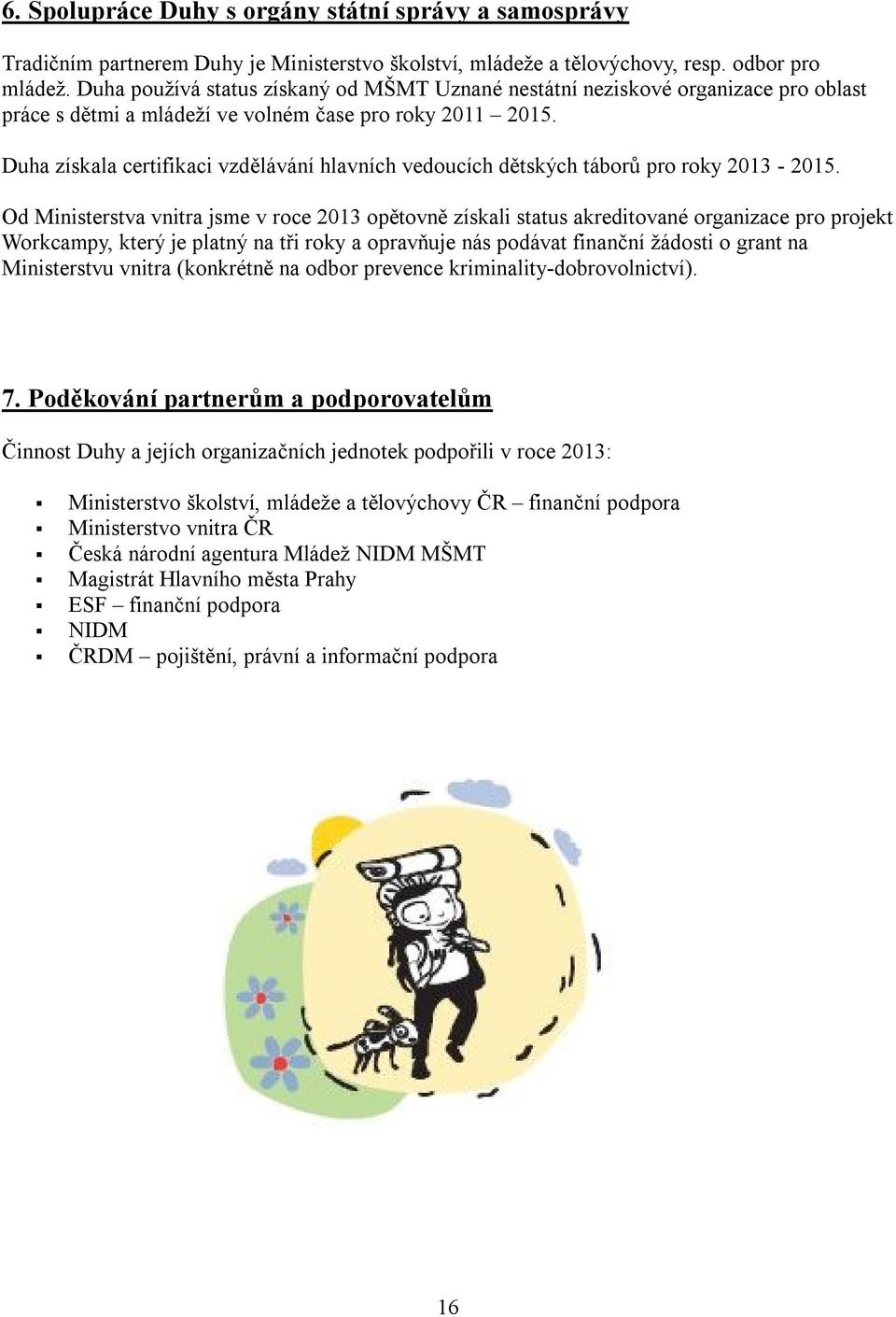 Duha získala certifikaci vzdělávání hlavních vedoucích dětských táborů pro roky 2013-2015.