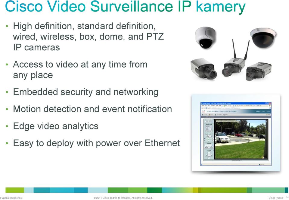 Embedded security and networking Motion detection and event