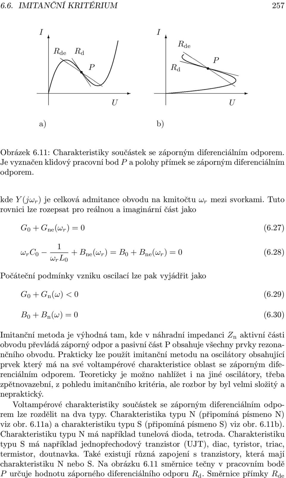 Tuto rovnici lze rozepsat pro reálnou a imaginární část jako G 0 + G ne (ω r ) = 0 (6.27) ω r C 0 1 ω r L 0 + B ne (ω r ) = B 0 + B ne (ω r ) = 0 (6.