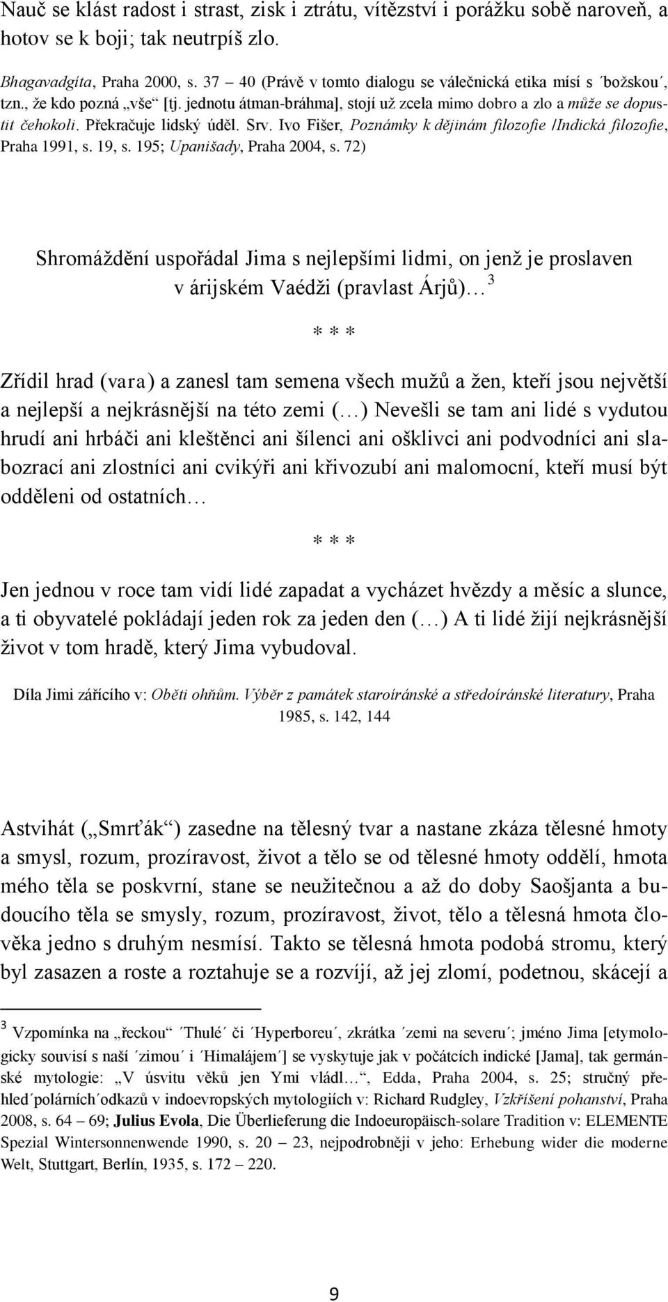 Srv. Ivo Fišer, Poznámky k dějinám filozofie /Indická filozofie, Praha 1991, s. 19, s. 195; Upanišady, Praha 2004, s.