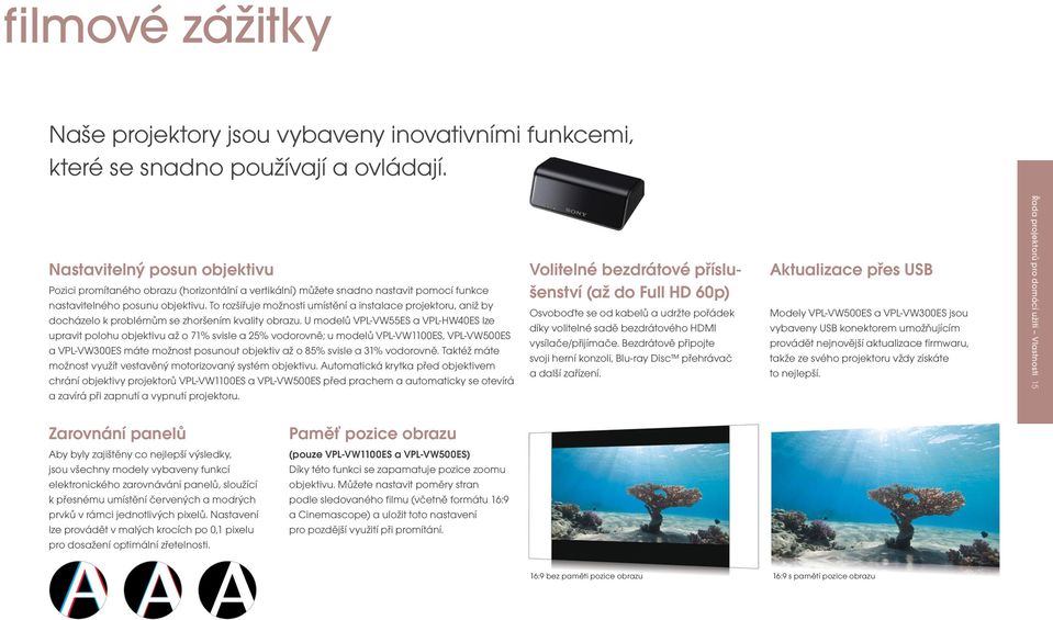 To rozšiřuje možnosti umístění a instalace projektoru, aniž by docházelo k problémům se zhoršením kvality obrazu.