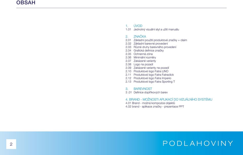 09 Zakázané varianty na pozadí 2.10 Produktové logo Fatra LINO 2.11 Produktové logo Fatra Fatraclick 2.12 Produktové logo Fatra Imperio 2.