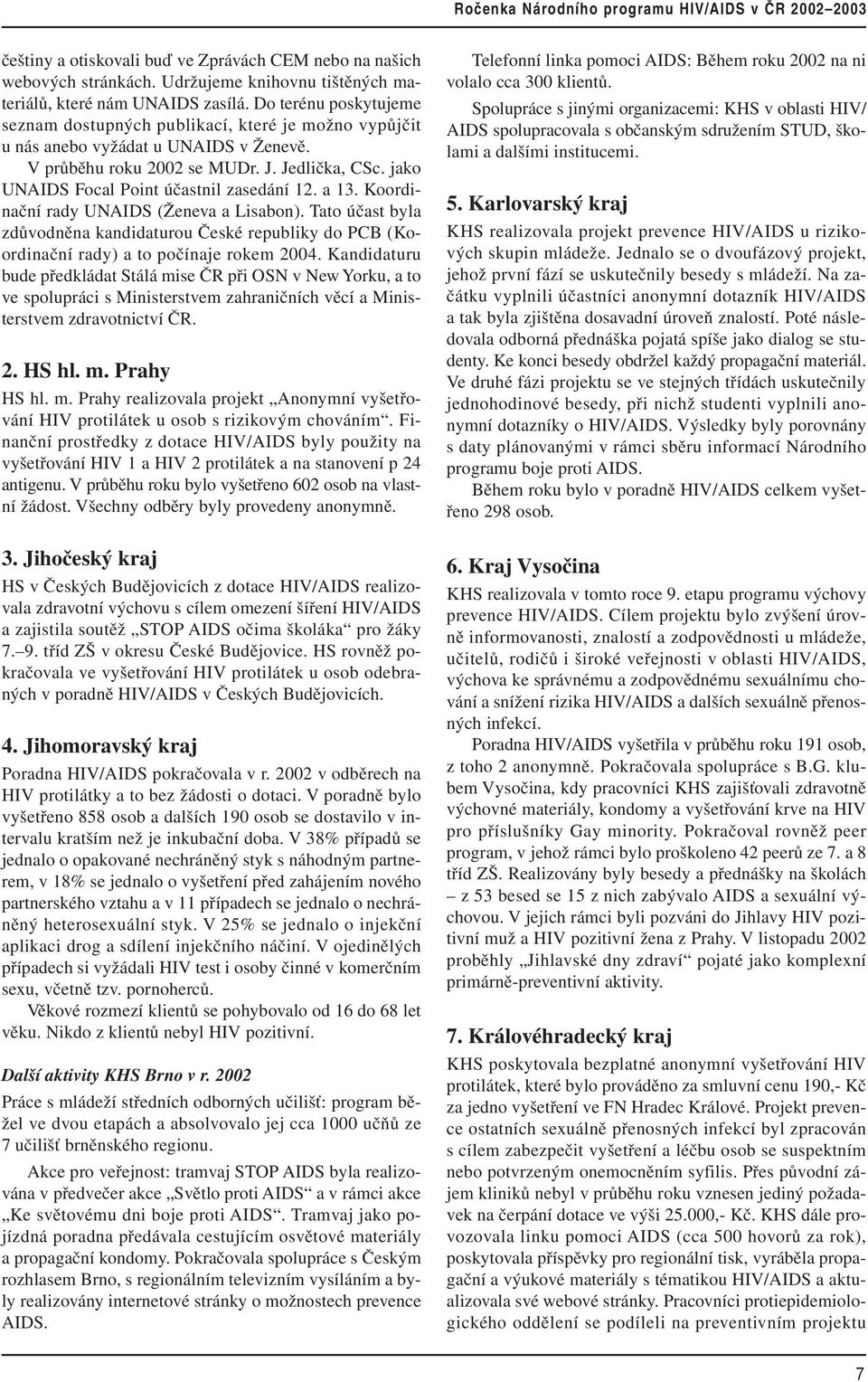 jako UNAIDS Focal Point účastnil zasedání 12. a 13. Koordinační rady UNAIDS (Ženeva a Lisabon).