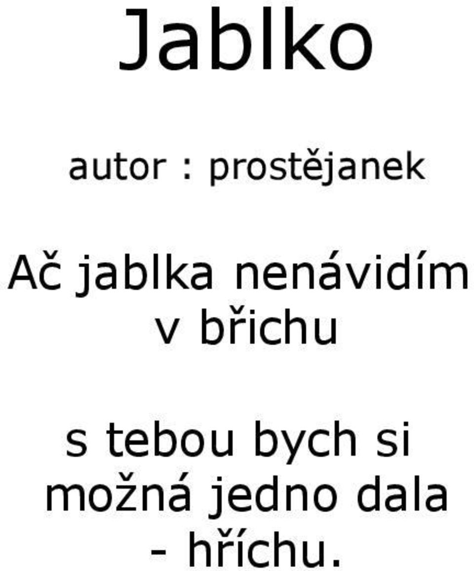 nenávidím v břichu s